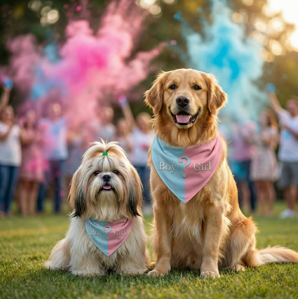 Gender Reveal Dog Bandana