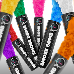 4x Bundle Pack Gender Reveal Smoke Bombs with vibrant colored smoke for memorable gender reveal celebrations.