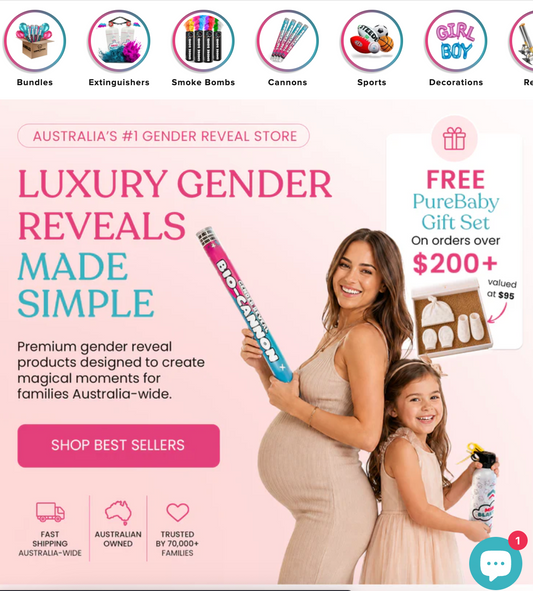 Gender Reveal Ideas - Luxury Gender Reveals Made Simple - Australia #1 Gender Reveal Store