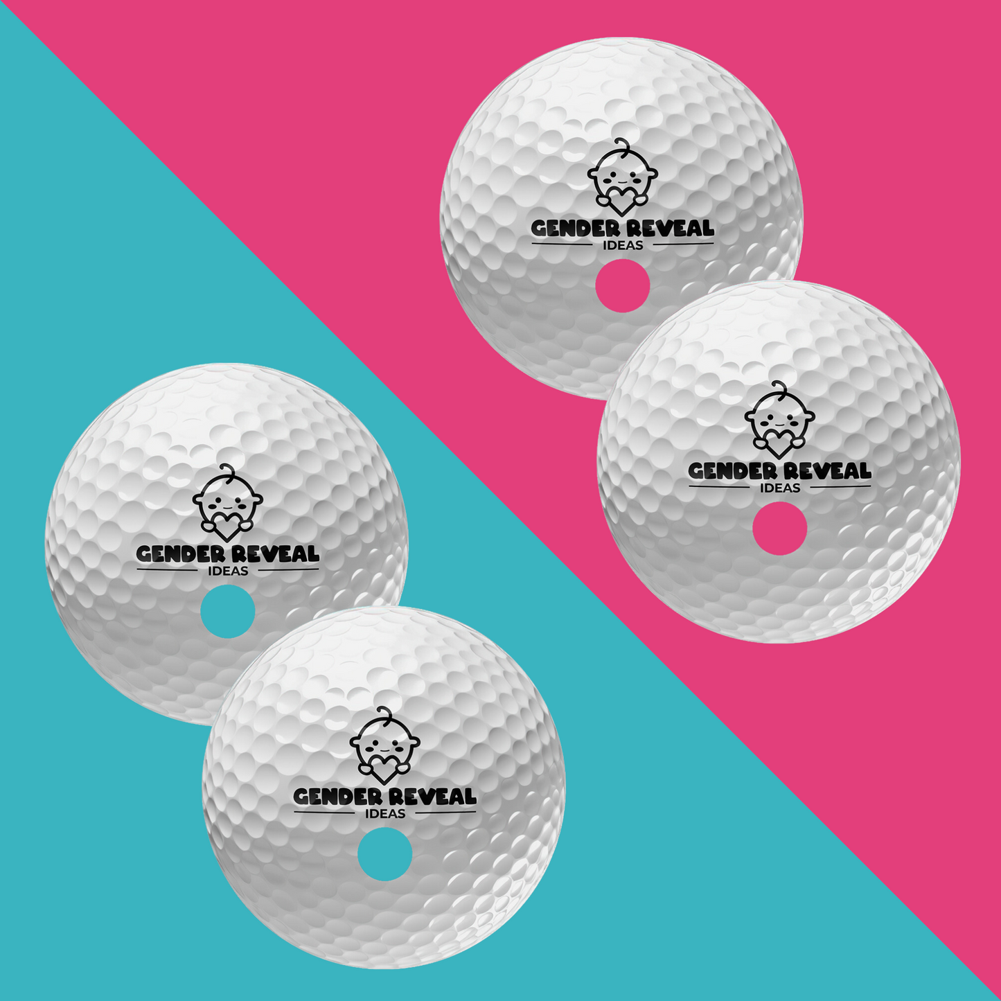 Sports Gender Reveal Golf Balls