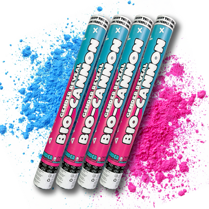 4 Pack XL BIO Confetti & Powder Cannon Bundle