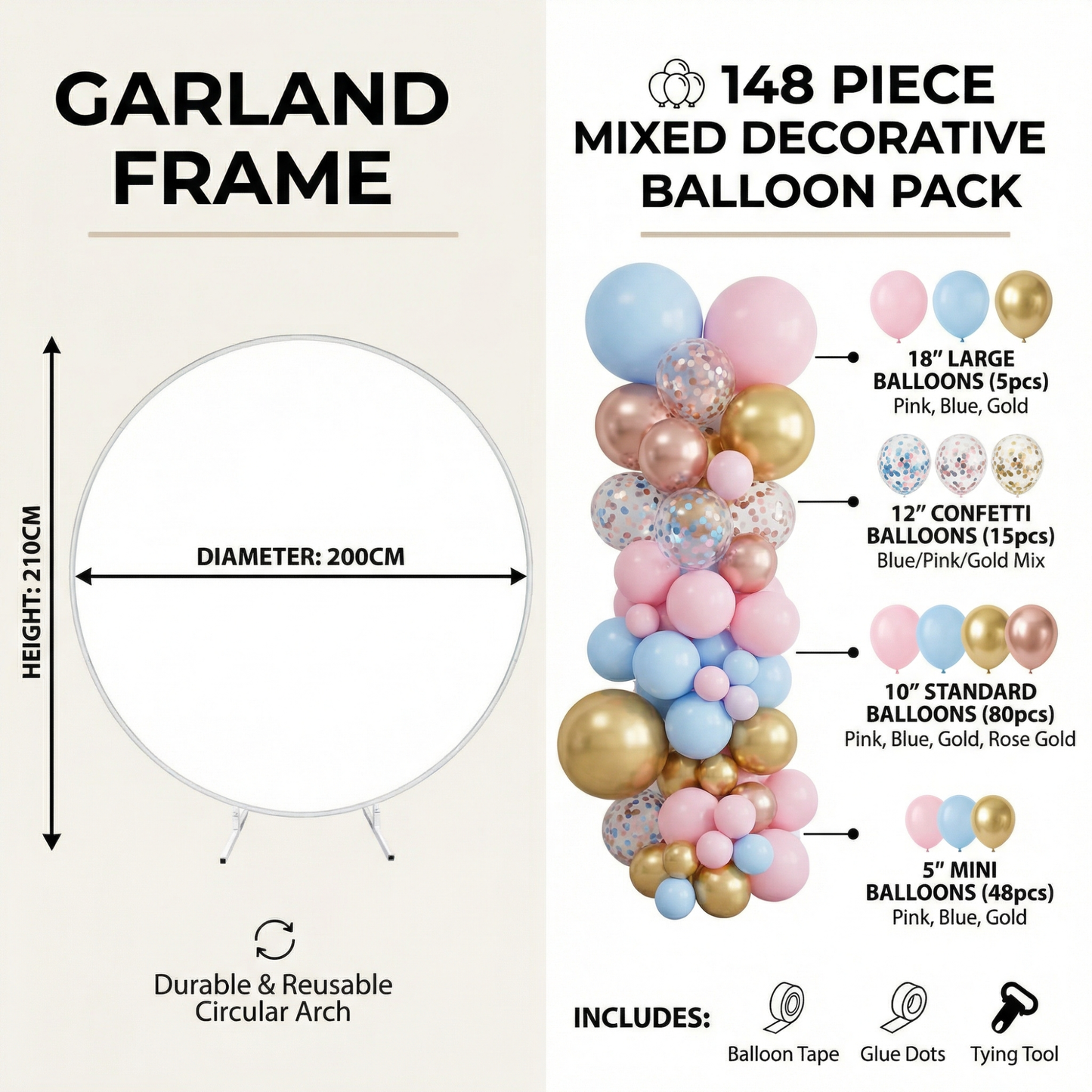 DIY Hire Gender Reveal Balloon Garland