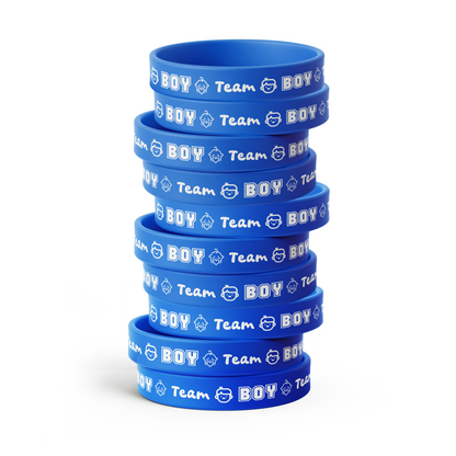 Custom Gender Reveal Party Wrist Bands - 20 Pack
