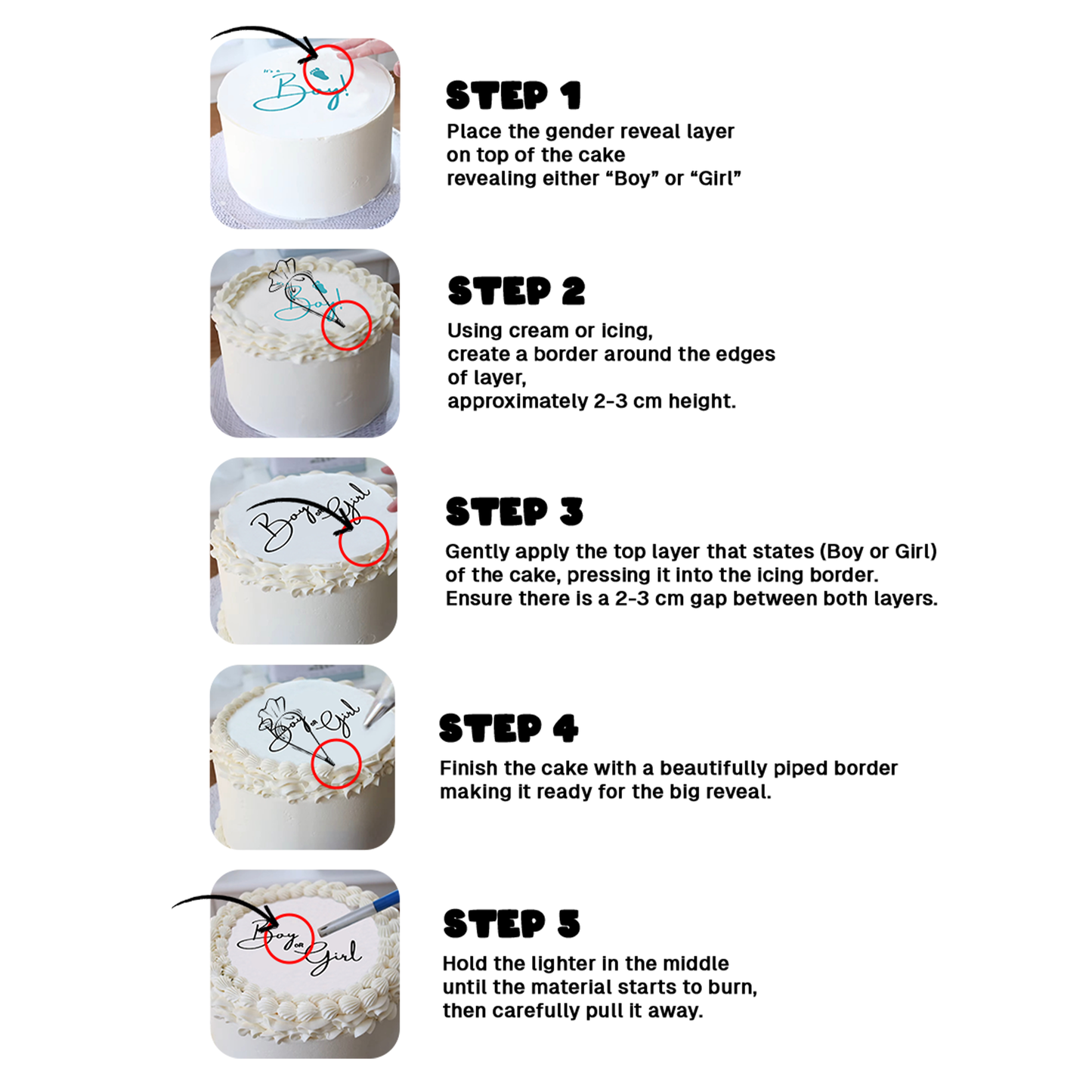 6" Viral Burn Away Cake Topper Kit