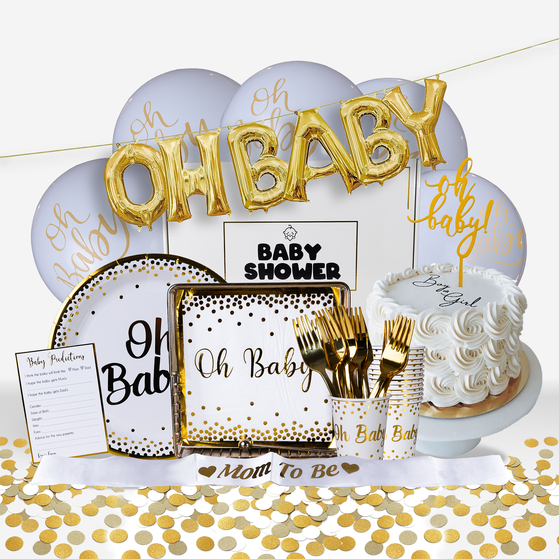 Mooie Baby Shower Decoraties Photo Booth Props Zij... - Grandado Mooie Baby Shower Decoraties Photo Booth Props Zij... - Grandado