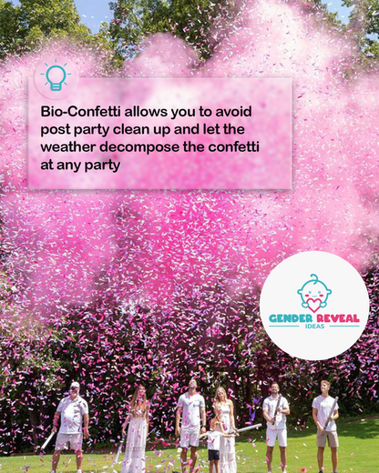 BIO Confetti & Powder Gender Reveal XL 50cm Cannon