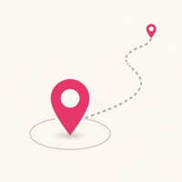 Sydney Setup Distance Surcharge — map pin with dotted route to destination